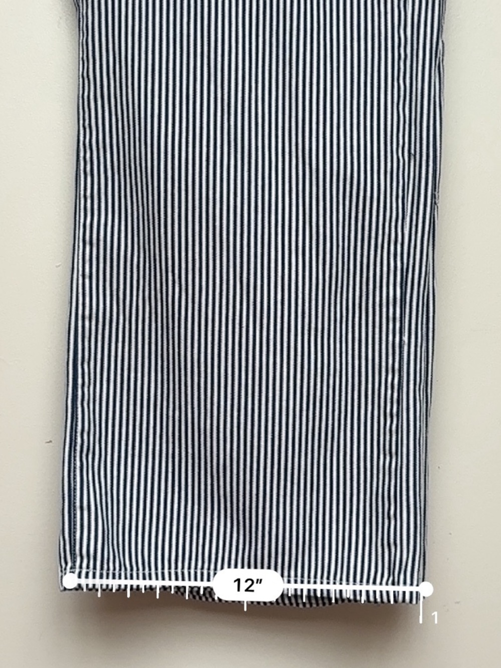 Cider Striped Wide Leg Overalls Blue White Size Large - Picture 8 of 15